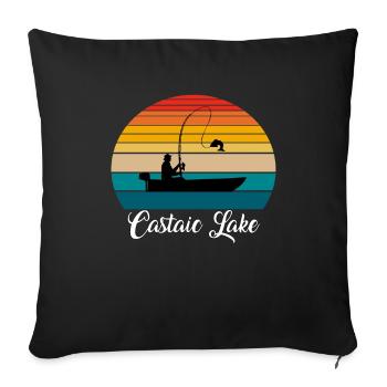 Castaic Lake Fishing Spot - Sofa pillowcase 17,3'' x 17,3'' (45 x 45 cm) - black - Front