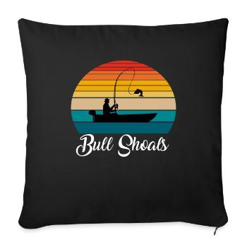 Bull Shoals Fishing Spot - Sofa pillowcase 17,3'' x 17,3'' (45 x 45 cm) - black - Front