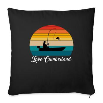 Lake Cumberland Fishing Spot - Sofa pillowcase 17,3'' x 17,3'' (45 x 45 cm) - black - Front