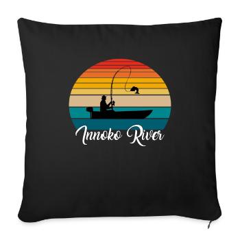 Innoko River Fishing Spot - Sofa pillowcase 17,3'' x 17,3'' (45 x 45 cm) - black - Front