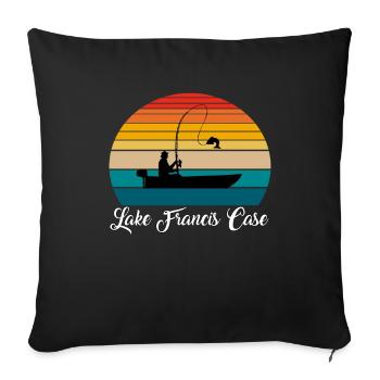 Lake Francis Case Fishing Spot - Sofakissenbezug 45 x 45 cm - Schwarz - Vorne
