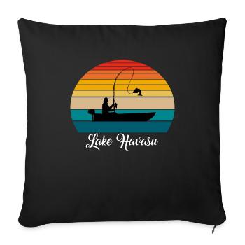 Lake Havasu Fishing Spot - Sofa pillowcase 17,3'' x 17,3'' (45 x 45 cm) - black - Front