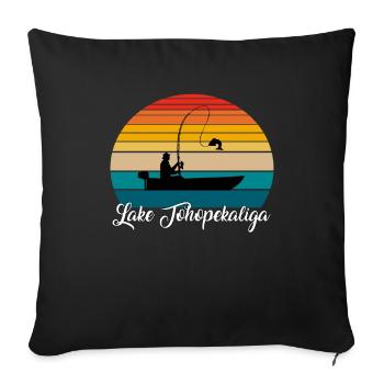 Lake Tohopekaliga Fishing Spot - Sofa pillowcase 17,3'' x 17,3'' (45 x 45 cm) - black - Front