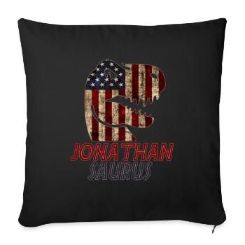 Patriotic Jonathan Dinosaur Jonathansaurus - Sofakissenbezug 45 x 45 cm - Schwarz - Vorne