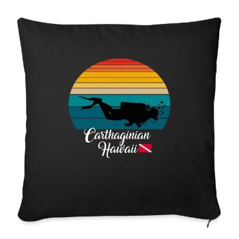 Plongée carthaginoise II Hawaii - Housse de coussin décorative 45 x 45 cm - noir - Devant