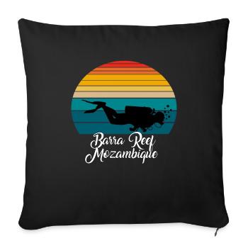 Barra Reef Mozambique Diving - Sofakissenbezug 45 x 45 cm - Schwarz - Vorne