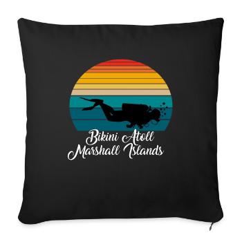 Bikini Atoll Marshall Islands Diving - Sofa pillowcase 17,3'' x 17,3'' (45 x 45 cm) - black - Front