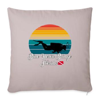 Blue Heron Bridge Florida Diving - Sofa pillowcase 17,3'' x 17,3'' (45 x 45 cm) - light taupe - Front