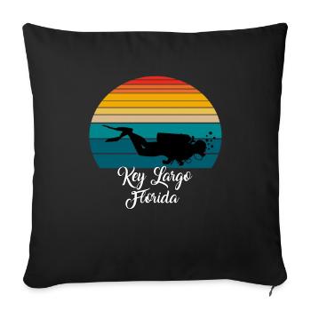 Key Largo Florida Diving - Sofa pillowcase 17,3'' x 17,3'' (45 x 45 cm) - black - Front
