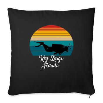 Key Largo Florida Diving - Sofa pillowcase 17,3'' x 17,3'' (45 x 45 cm) - black - Front