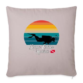 Lehua Crater Hawaii Plongée - Housse de coussin décorative 45 x 45 cm - taupe clair - Devant