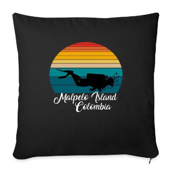 Malpelo Island Colombia Diving - Sofa pillowcase 17,3'' x 17,3'' (45 x 45 cm) - black - Front