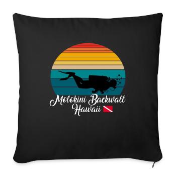 Molokini Backwall Hawaii Diving - Sofakissenbezug 45 x 45 cm - Schwarz - Vorne