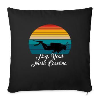 Nags Head North Carolina Diving - Sofa pillowcase 17,3'' x 17,3'' (45 x 45 cm) - black - Front