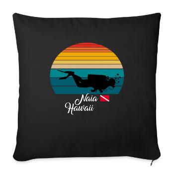 Naia Hawaii Diving - Sofakissenbezug 45 x 45 cm - Schwarz - Vorne