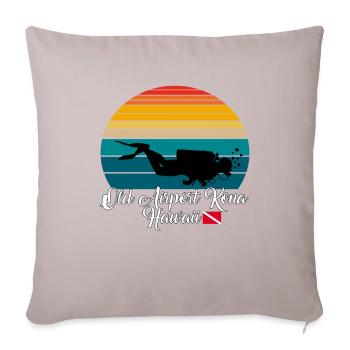 Ancien aéroport Kona Hawaii Diving - Housse de coussin décorative 45 x 45 cm - taupe clair - Devant