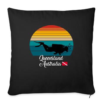 Queensland Australia Diving - Sofakissenbezug 45 x 45 cm - Schwarz - Vorne