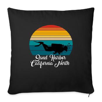 Sand Harbor California North Diving - Sofa pillowcase 17,3'' x 17,3'' (45 x 45 cm) - black - Front