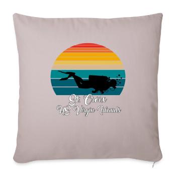 St. Croix US Virgin Islands Diving - Sofa pillowcase 17,3'' x 17,3'' (45 x 45 cm) - light taupe - Front