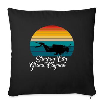 Stingray City Grand Cayman Diving - Sofakissenbezug 45 x 45 cm - Schwarz - Vorne