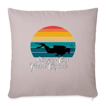 Stingray City Grand Cayman Diving - Sofakissenbezug 45 x 45 cm - helles Taupe - Vorne