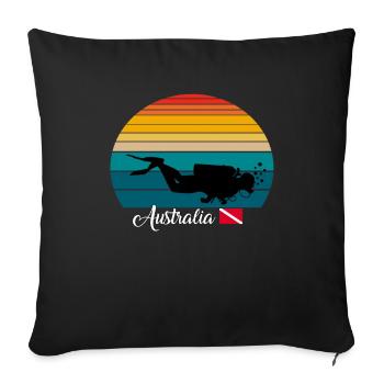 Australie Scuba Diving Gift - Housse de coussin décorative 45 x 45 cm - noir - Devant