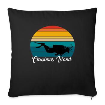 Christmas Island Scuba Diving Gift - Sofa pillowcase 17,3'' x 17,3'' (45 x 45 cm) - black - Front