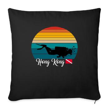Hong Kong Scuba Diving Gift - Sofakissenbezug 45 x 45 cm - Schwarz - Vorne