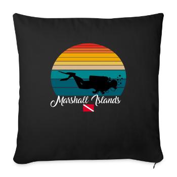 Marshall Islands Scuba Diving Poison - Sofa pillowcase 17,3'' x 17,3'' (45 x 45 cm) - black - Front