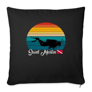 Saint Martin Plongée Sous-Marine Poison - Housse de coussin décorative 45 x 45 cm - noir - Devant