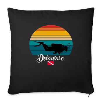 Delaware Plongée sous-marine Poison - Housse de coussin décorative 45 x 45 cm - noir - Devant