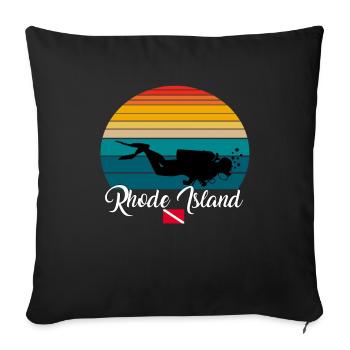 Rhode Island Plongée sous-marine Poison - Housse de coussin décorative 45 x 45 cm - noir - Devant