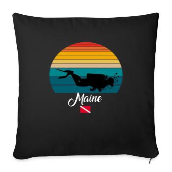 Maine Scuba Diving Gift - Sofakissenbezug 45 x 45 cm - Schwarz - Vorne