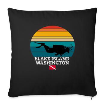 Blake Island US Island Scuba Diving - Sofakissenbezug 45 x 45 cm - Schwarz - Vorne