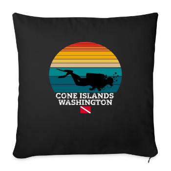 Cone Islands US Island Scuba Diving - Sofakissenbezug 45 x 45 cm - Schwarz - Vorne