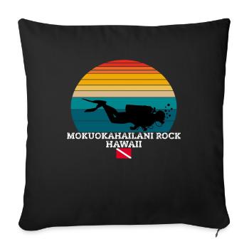Mokuokahailani Rock US Island Diving - Sofakissenbezug 45 x 45 cm - Schwarz - Vorne