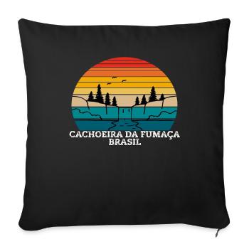 Cachoeira da Fumaça Brasil - Sofa pillowcase 17,3'' x 17,3'' (45 x 45 cm) - black - Front