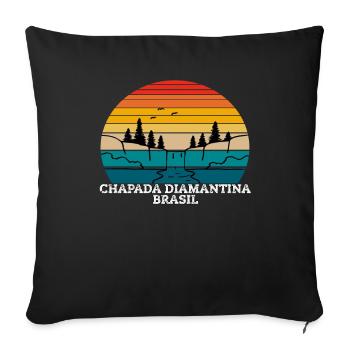 Chapada Diamantina Brasil - Sofa pillowcase 17,3'' x 17,3'' (45 x 45 cm) - black - Front