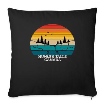 Hunlen Falls Canada - Housse de coussin décorative 45 x 45 cm - noir - Devant