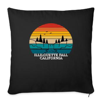 Affaire Illilouette Californie - Housse de coussin décorative 45 x 45 cm - noir - Devant