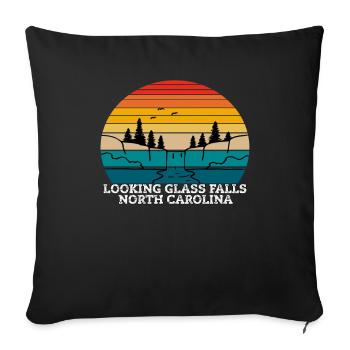 Looking Glass Falls North Carolina - Sofakissenbezug 45 x 45 cm - Schwarz - Vorne