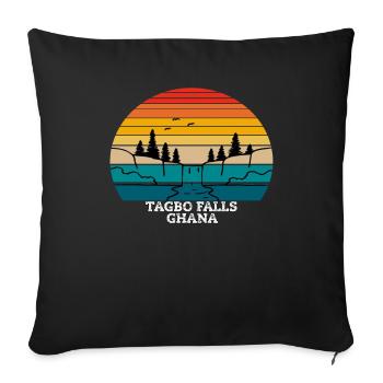 Tagbo Falls Ghana - Sofa pillowcase 17,3'' x 17,3'' (45 x 45 cm) - black - Front