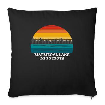Malmedal Lake Minnesota - Sofa pillowcase 17,3'' x 17,3'' (45 x 45 cm) - black - Front