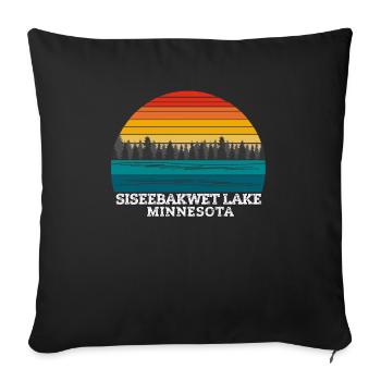 Siseebakwet Lake Minnesota - Sofa pillowcase 17,3'' x 17,3'' (45 x 45 cm) - black - Front