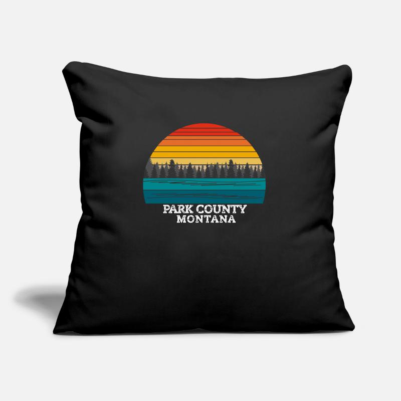 le comté de Park, situé dans l’État du Montana; Housse de coussin décorative 45 x 45 cm