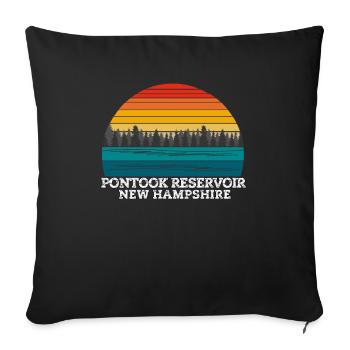 Pontook Reservoir New Hampshire - Sofa pillowcase 17,3'' x 17,3'' (45 x 45 cm) - black - Front