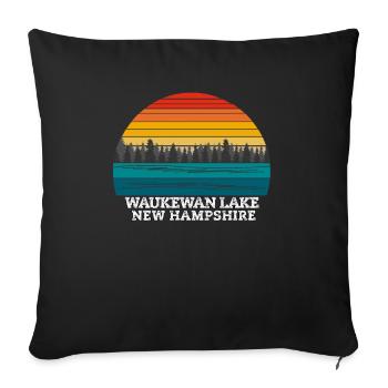 Waukewan Lake New Hampshire - Sofakissenbezug 45 x 45 cm - Schwarz - Vorne