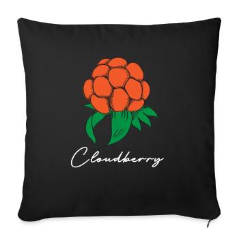 Hjortron Moltebeere Schweden Frucht Beere - Sofakissenbezug 45 x 45 cm - Schwarz - Vorne