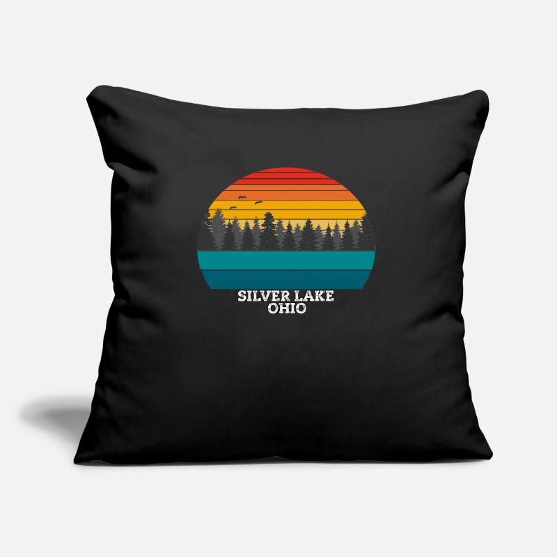 Lac Silver (Ohio) Housse de coussin décorative 45 x 45 cm