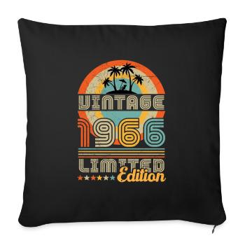 May 1966 Anniversary April 1966 May - Sofa pillowcase 17,3'' x 17,3'' (45 x 45 cm) - black - Front